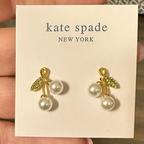 Kate Spade Cherie Cherry Stud Earrings - Picture 4 of 4